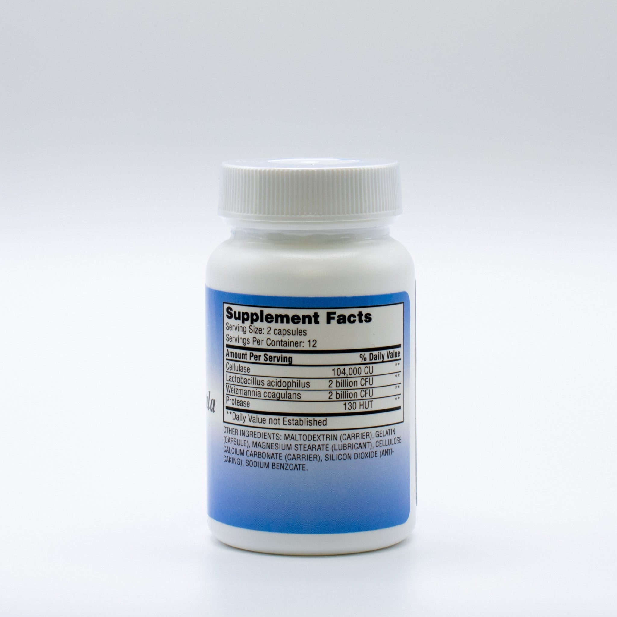 Candida Formula dietary supplement bottle showing ingredient and supplement facts label