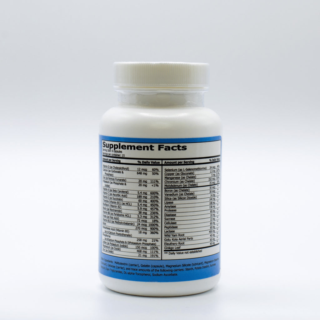 Fatigue Formula with enzymes phytonutrients minerals and herbal blend