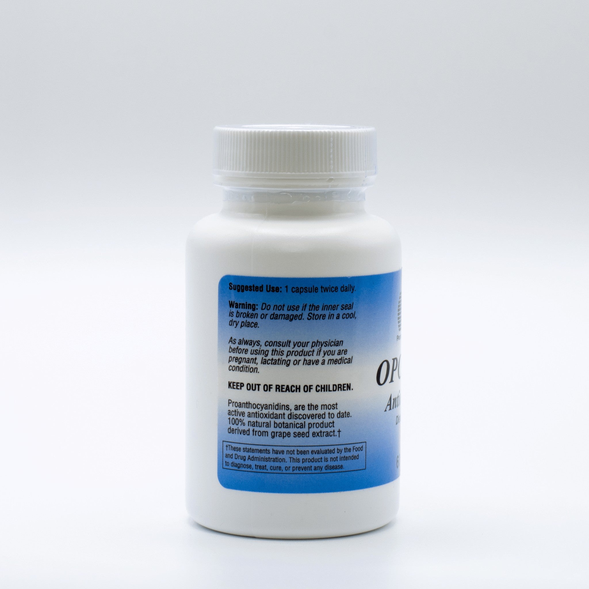 OPC 150 Antioxidant supplement bottle with grape seed extract and CoQ10