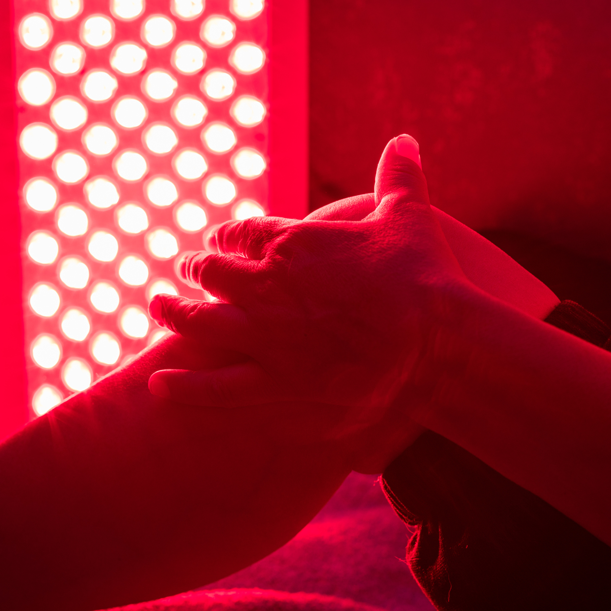 Client receiving Red Light Therapy session in Las Vegas wellness studio