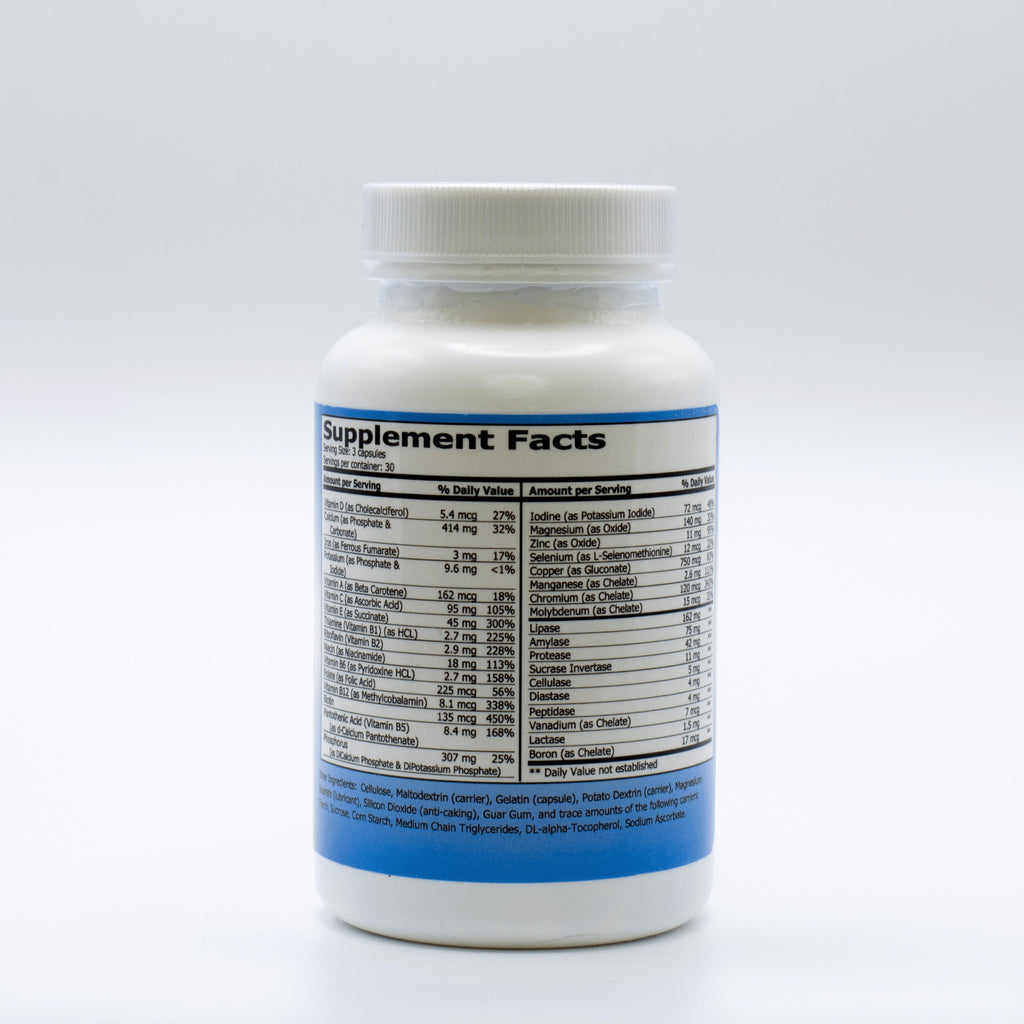 Total Health Formula with vitamins minerals and plant based enzymes
